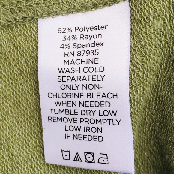 LOGO by Lori Goldstein Green Button Down Jacket Front Pockets Lag and Look - Picture 7 of 7